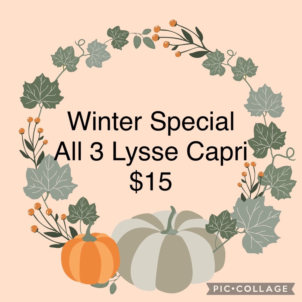Winter Sale. See listing for 3 pairs Lysse Capri